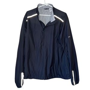 Slazenger Men's Golf Windbreaker Pullover Jacket Long Sleeve Graphite/Black XL